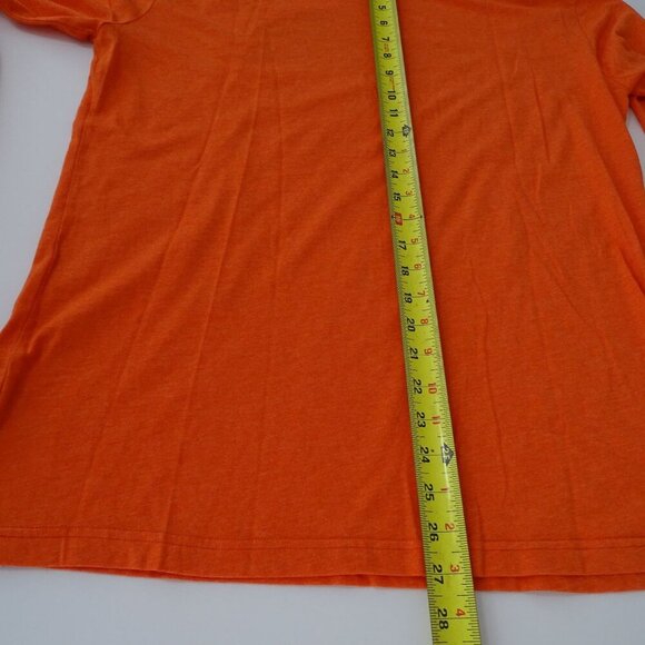 The North Face Long Sleeve TShirt Men Size M Orange Classic Fit Cotton Blend - Picture 9 of 9